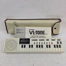 Casio VL-Tone VL-1 Synthesizer Keyboard/Calculator Case Manual Working Vintage