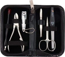 - brand quality 6 piece manicure pedicure grooming kit set for professional f...