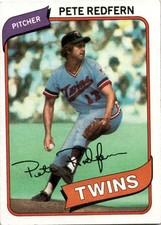 1980 Topps Pete Redfern #403 Minnesota Twins