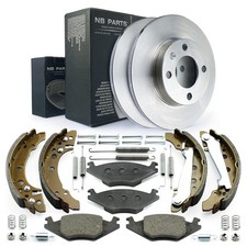 Bremsscheiben Bremsbeläge vorne Bremsbacken hinten für Seat VW Golf 2 Polo 86C