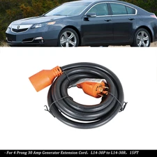 New For 4 Prong 30 Amp Generator Extension Cord，L14-30P to L14-30R，15FT