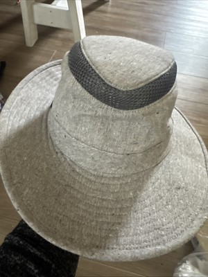 NWOT The TILLEY MASH -UP HAT SIZE 7 AIRFLOW GRAY It Ties, It Floats, Repels Rain