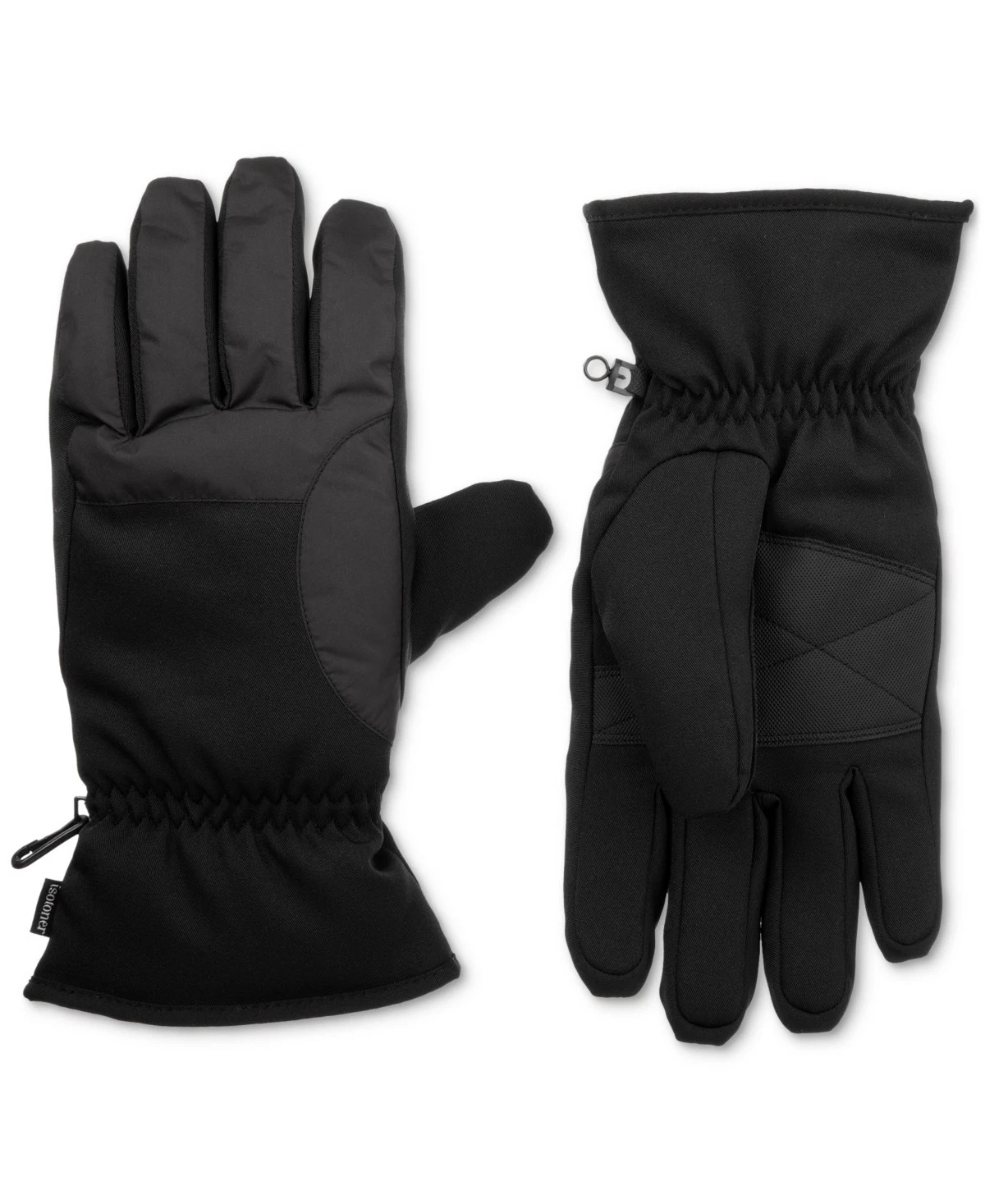 Isotoner Signature E2711 Men's Touchscreen Waterproof Sport Gloves - Black XL