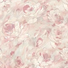 Peel and Stick Wallpaper Floral Wallpaper Hand-Painted Pink Peony Flower Contact
