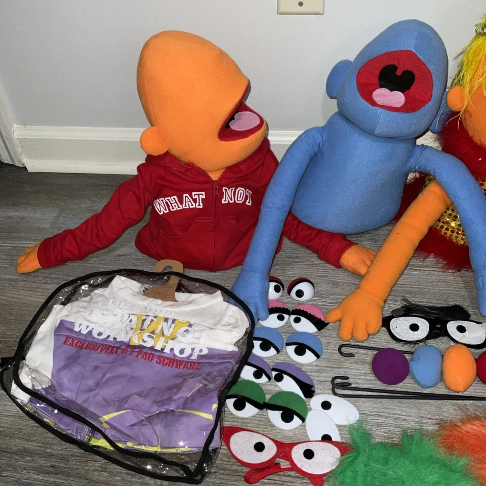 JIM HENSON 3 WHATNOT MUPPETS FAO SCHWARZ KITS PUPPETS & OUTFITS - Image 2 of 4