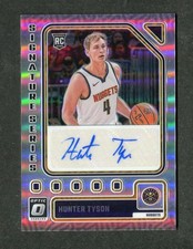 Hunter Tyson Signed 2023 Donruss Optic Signature Series Basketball Card SS_TYS