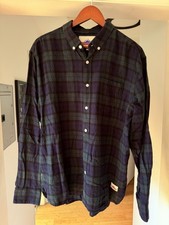 Penfield Flannel Button-Up Shirt Mens Blue Green Size XL