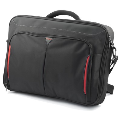 Targus Classic+ Clamshell Laptop Tasche  (17-18'') schwarz/rot, verstärkt, NEU