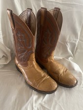 Amazing One Of A Kind Men's Rod Patrick Handcrafted Vintage Tan Western Boots