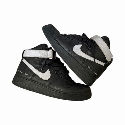 Nike 1017 ALYX 9SM Air Force 1 High Black White Leather High Top Sneakers