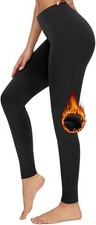 Womens Fleece Lined Velvet Leggings High Waist Thermal Winter Warm Thick Pants