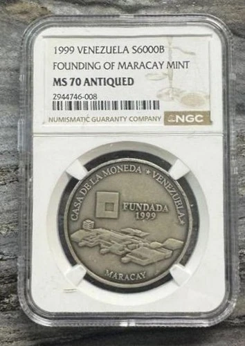 VENEZUELA, 6000 Bolívares, 1999, NGC MS70.  **CASA DE LA MONEDA DE VENEZUELA**