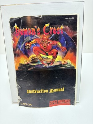 Demons Crest SNES Spielanleitung Original Nintendo Super Nintendo USA