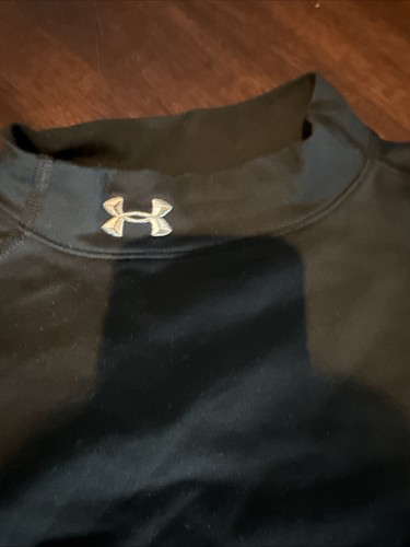 Camicia a compressione Under Armour donna media nera aderente ColdGear finto collo - Foto 4 di 6