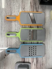 Kuhn Rikon Set of 3 Nesting Double Edge Slicer & Grater Set K92192 Brights