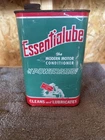 Vintage 1940s-1950s ESSENTIALUBE MOTOR OIL-32 Oz Metal Can, Full NOS