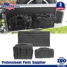 Fit Jeep Wrangler Jk 07-17 Tailgate Storage Bag Tool Kit Organizer Pockets