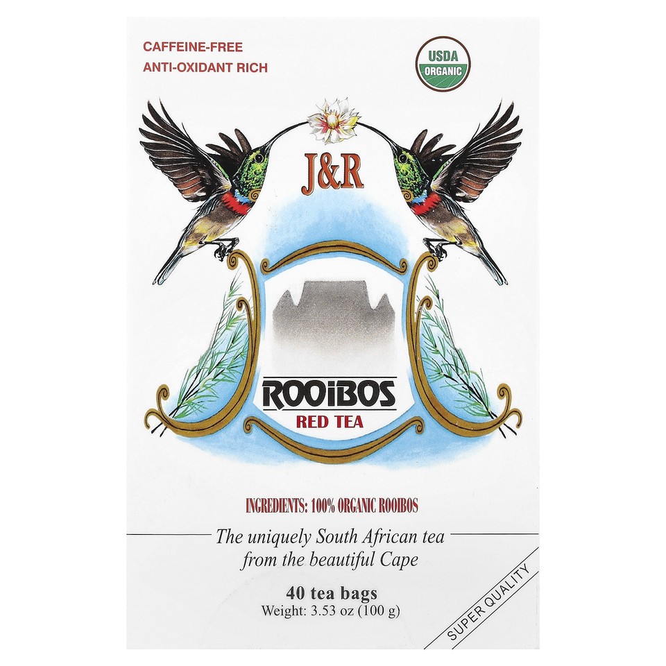 Rooibos Red Tea, Caffeine-Free, 40 Tea Bags, 3.53 oz (100 g)