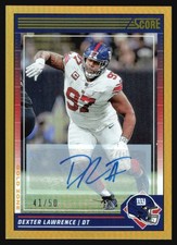 2024 Panini Score Gold Zone DEXTER LAWRENCE Auto /50 #214