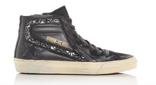 Golden Goose Slide High Top Sneakers Women NIB Swarovski Black EU 37 US 7