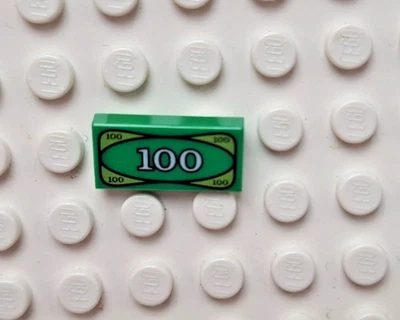 LEGO MONEY 100 DOLLAR/EURO/POUND BILL-NOTE PATTERN GREEN (3069px7) BRAND NEW `