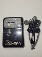 Vintage Sony FM/AM Walkman Model SRF-39 w Belt Clip  Headphones Tested Works