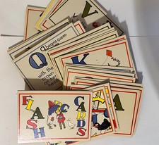 Cavallini Co. Children's Alphabet Flash Cards 1930s Reproduction 2002