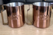 Two Absolut Vodka Metal/Copper Mule Cup