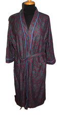 Vintage Christian Dior Monsieur Paisley Lounge Bath Robe Cotton One Size USA