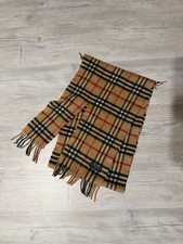 Burberry Classic Nova Check 100 Cashmere Scarf England Authentic