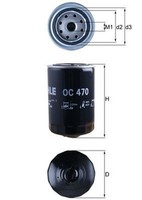Mahle ÖLfilter OC 470 Anschraubfilter FüR Audi VW Seat Skoda Passat A4 Exeo A6 1