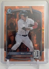 2025 Bowman Draft Sapphire - Max Clark Chrome Orange Refractor #/25 Tigers