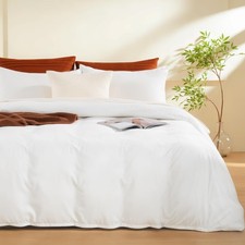 NEXHOME PRO White Twin Duvet Cover Set 66x90