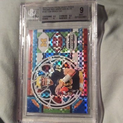 2019 Panini Prizm Stained Glass Tom Brady #100 Red White & Blue*POP1* #100 88/99