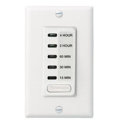 Intermatic EI215W 15/30/60 Minute, 2/4 Hour SPST 1800-Watt In-Wall Countdown