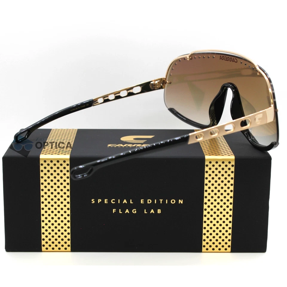 Новый CARRERA Flaglab 16 маска ОПРАВА щит солнцезащитные очки коричневый тройной градиент FG4 - Изображение 3 из 3