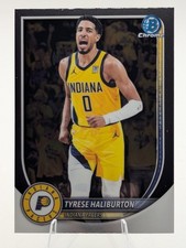 Topps 2025-26 Bowman Chrome Tyrese Haliburton Indiana Pacers NBA Card #BCV-77