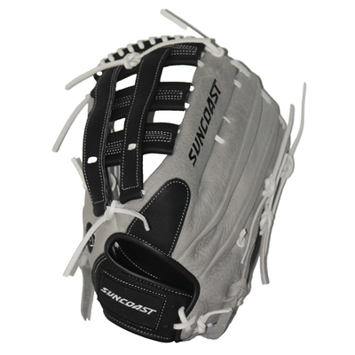 #ad #ad SUNCOAST Melee Series Leather 14” Softball Glove Mitt Grey Left Hand Throw NEW $119.99