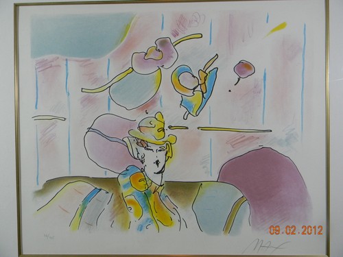 PETER MAX SIGNED & NUMBERED - LADY OF FASHION - FRAMED - 112 OF ONLY 165 - Picture 3 of 8