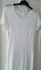 Ladies La Redoute White Lace Short Sleeved Midi Dress Size 12 - Worn once