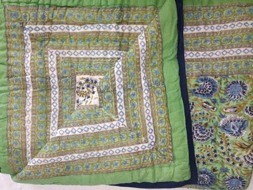 Queen Size Indische Baumwolle Blumendruck Wendedecke Quilt Winter Razai Neu - Bild 3 von 11