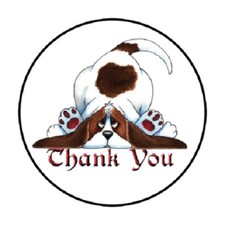 48 Thank You Dog 2. ENVELOPE SEALS LABELS STICKERS 1.2" ROUND