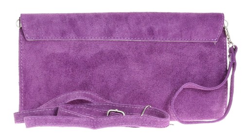 Vera Pelle Italian Suede Leather Clutch Bag Women Metallic Handbags Genuine Real - Picture 106 of 387