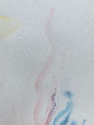 Arte abstracto original acuarela sobre papel firmado Tracy Eau Claire barrido por el viento - Imagen 5 de 6