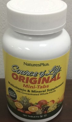 Natures Plus Source Life Multivit Mineral Supplem Gluten Free Veg 60 Serv 180 ca