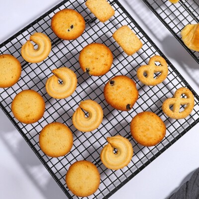 Cake Cooling Rack Black Cooking For Baking Roasting Grilling Kitchen Non Stick