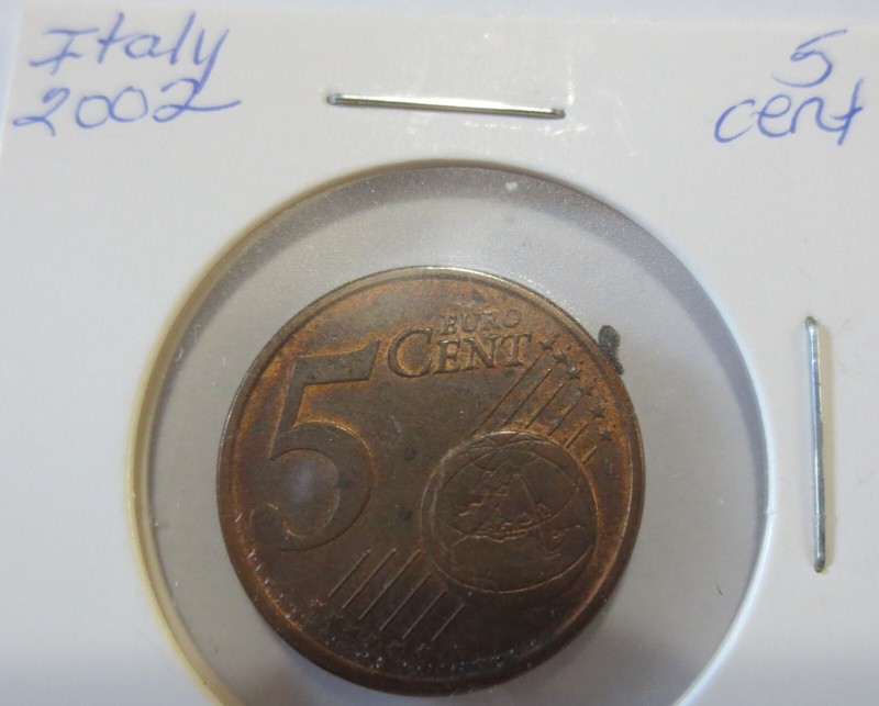 2002 Italy Euro 5 Cent Coin