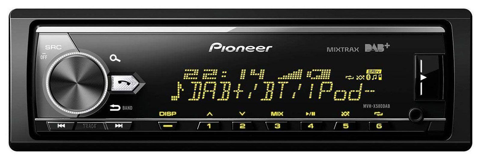 PIONEER MVH-X580DAB MVH-X580DAB Autoradio USB, 1 DIN, 12V, MP3, WMA, WAV  MVH-X580DAB