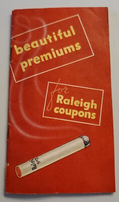 Vintage 1950s Booklet Raleigh Cigarettes Coupons Premiums Rewards Catalog
