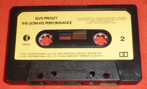 ELVIS PRESLEY - UK CASSETTE TAPE- THE ULTIMATE PERFORMANCE (LIVE) - PAPER LABELS - Picture 2 of 5